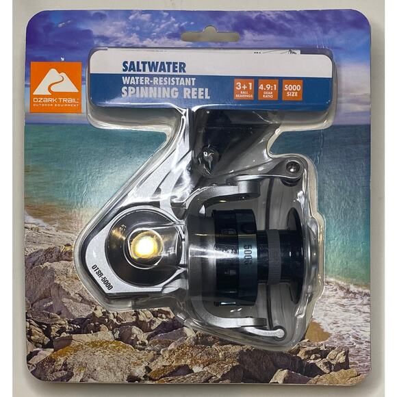 New Ozark Trail OTSR-5000 Saltwater Spinning Reel, Fishing - Picture 1 of 3